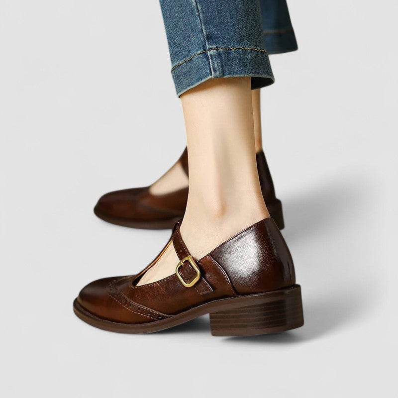 Daisy casual Mary Jane shoes with rounded toe and classic strap, shown in a neutral tone
