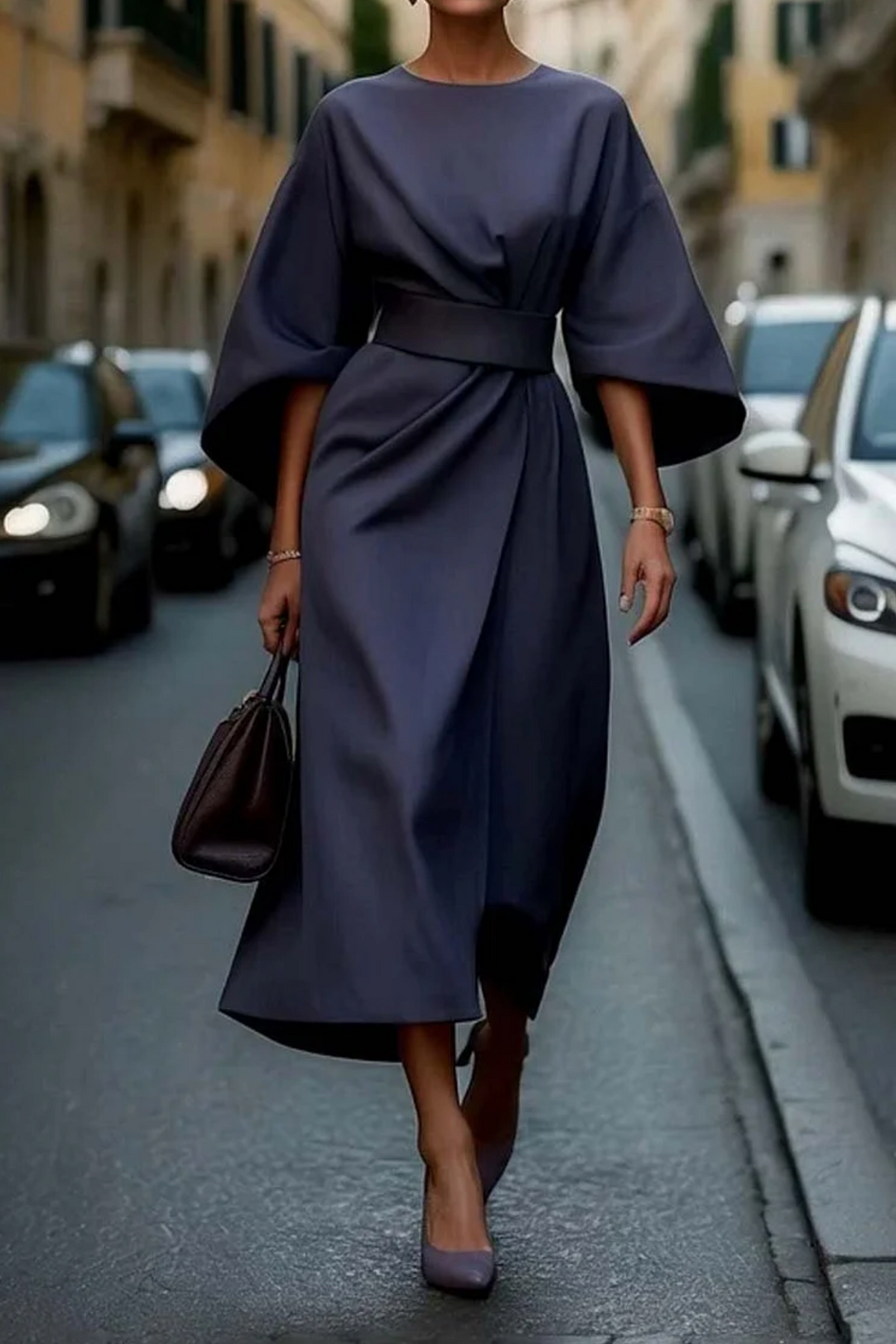 Matzliah | Elegant Lantern Sleeve Dress