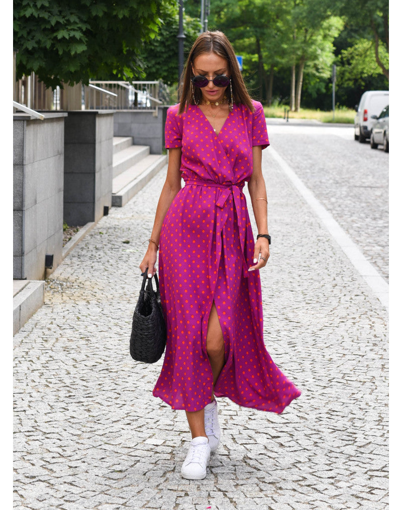 Tzahalit | Stylish V-Neck Floral Dress