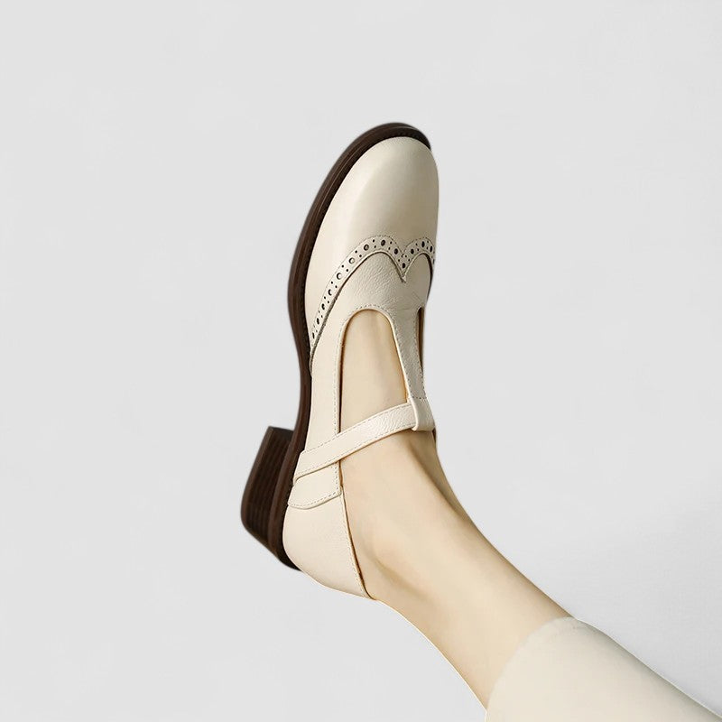Daisy casual Mary Jane shoes with rounded toe and classic strap, shown in a neutral tone