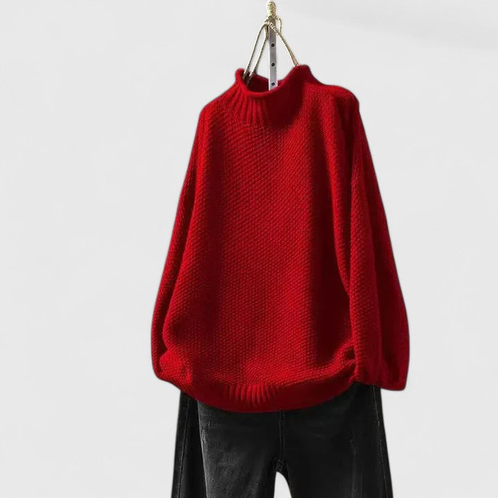 Everly | Textured Mock Neck Sweater