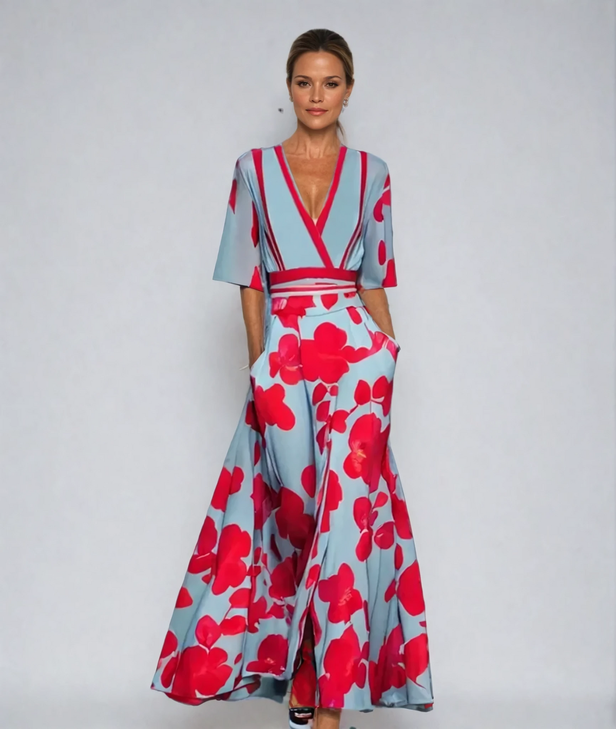 Eliana | Elegant Floral A-Line Dress
