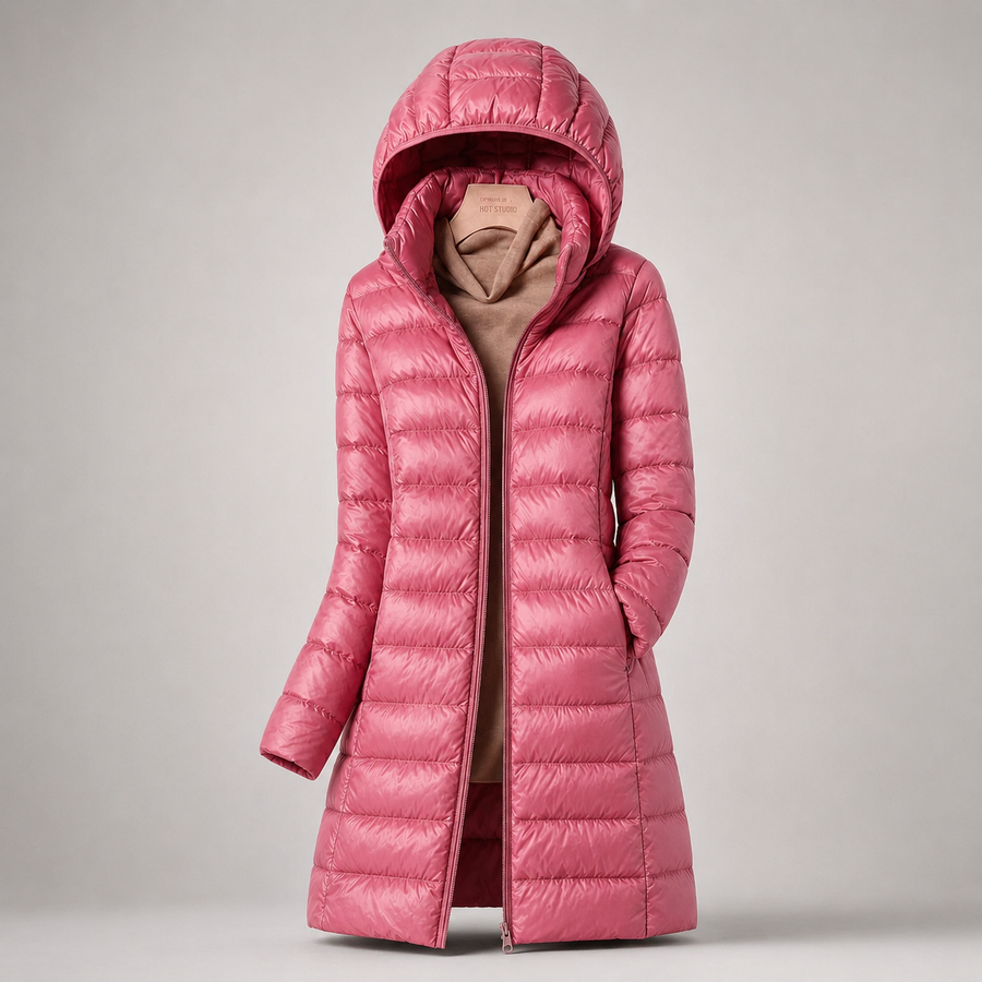 Women's lightweight everyday jacket with removable hood shown in multiple colours