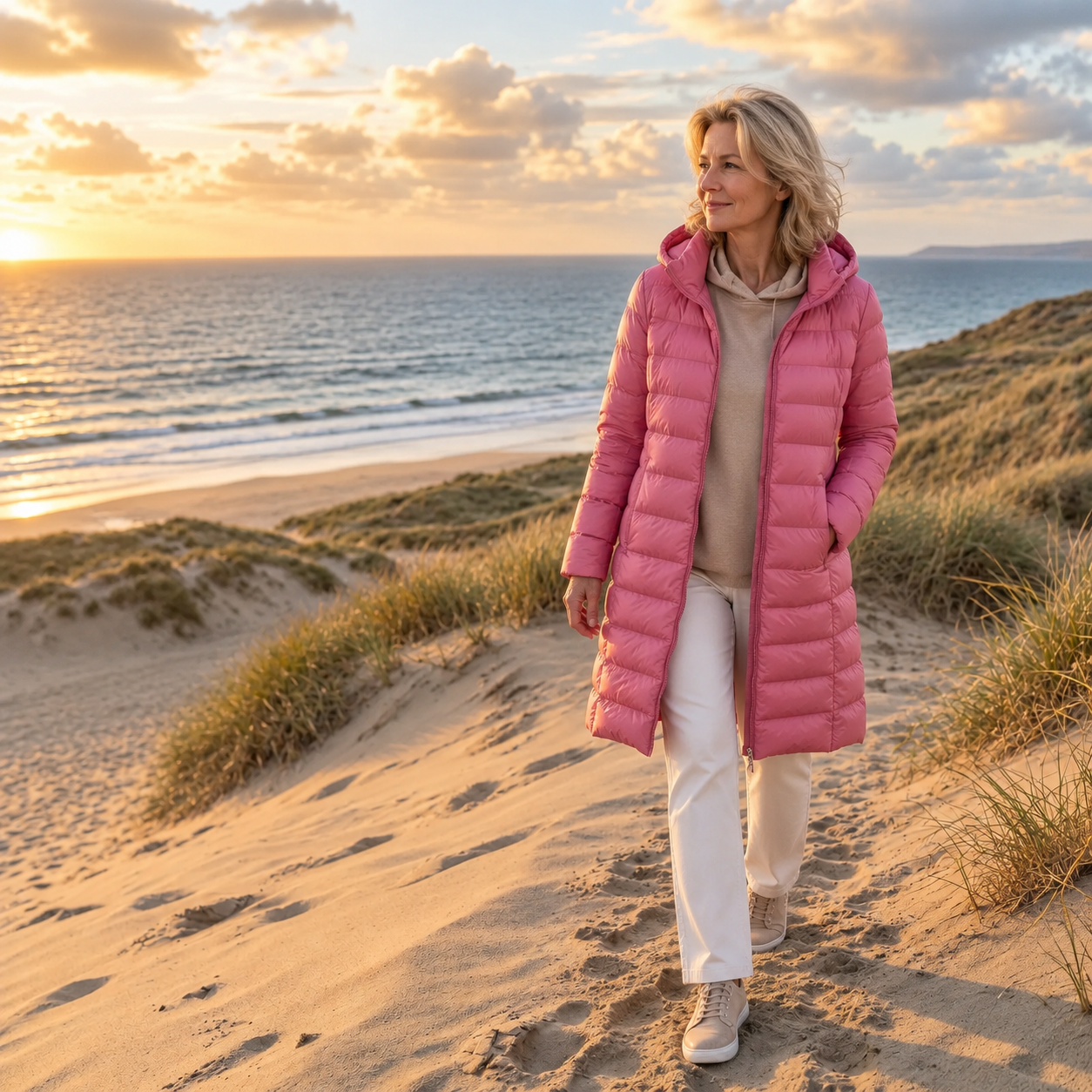 Women's lightweight everyday jacket with removable hood shown in multiple colours