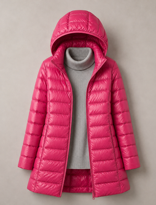 Women's lightweight everyday jacket with removable hood shown in multiple colours