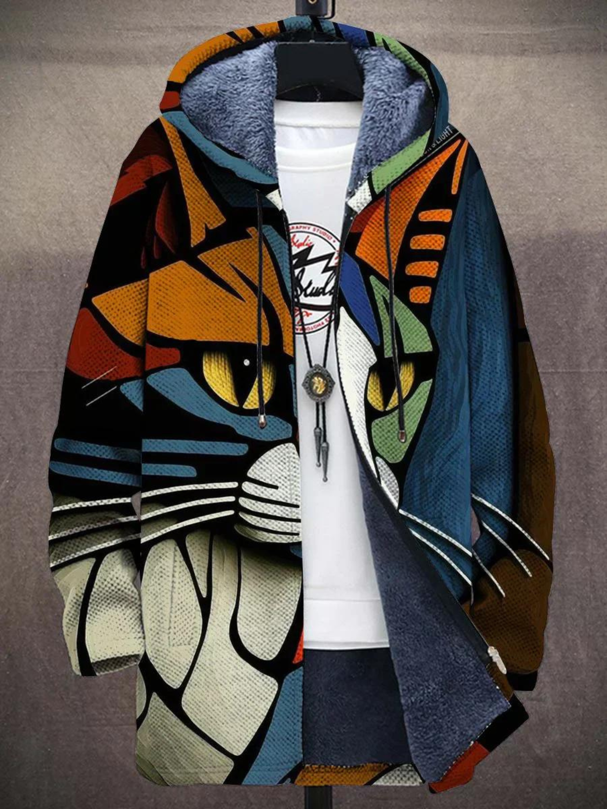 Bonnie art-inspired hoodie in a vibrant multicoloured print
