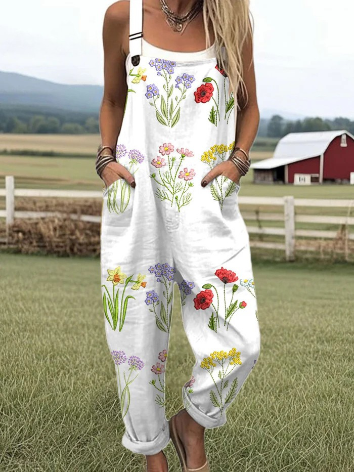Daisy | Bohemian Floral Jumpsuit