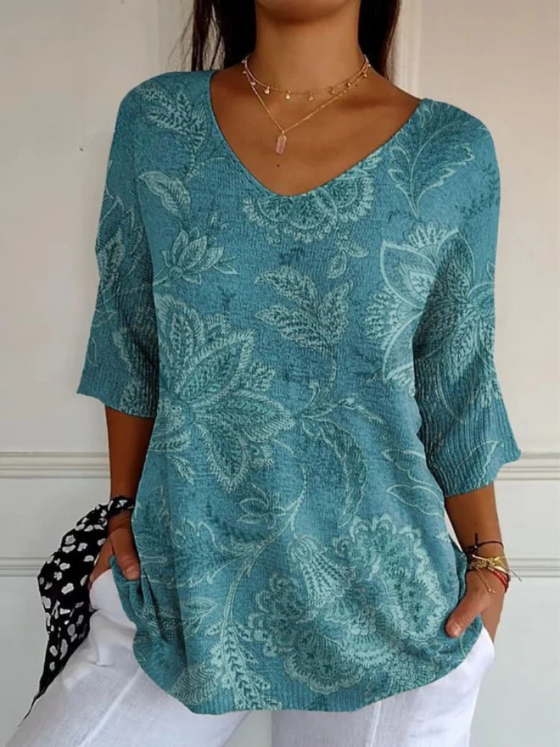 Dahlia | Floral V-Neck Tunic