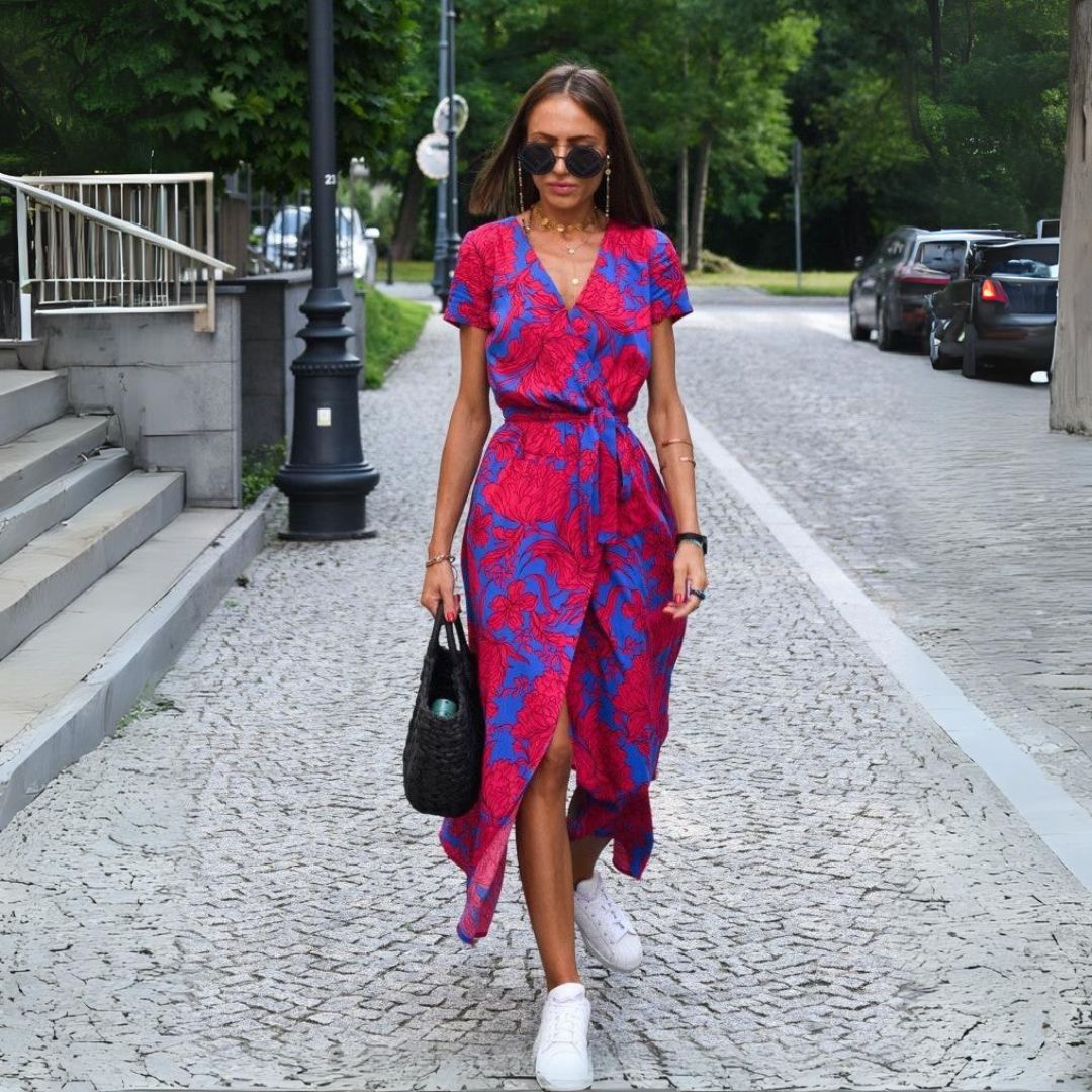Tzahalit | Stylish V-Neck Floral Dress