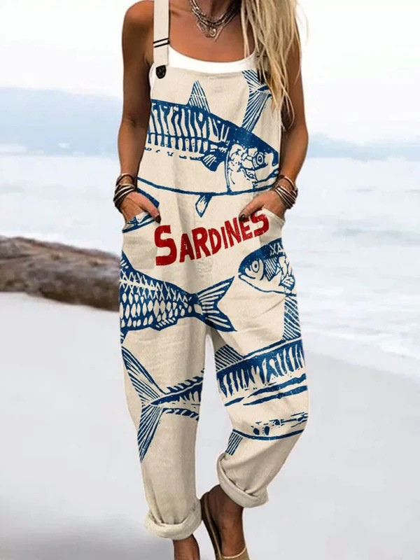 Isla | Coastal Print Jumpsuit