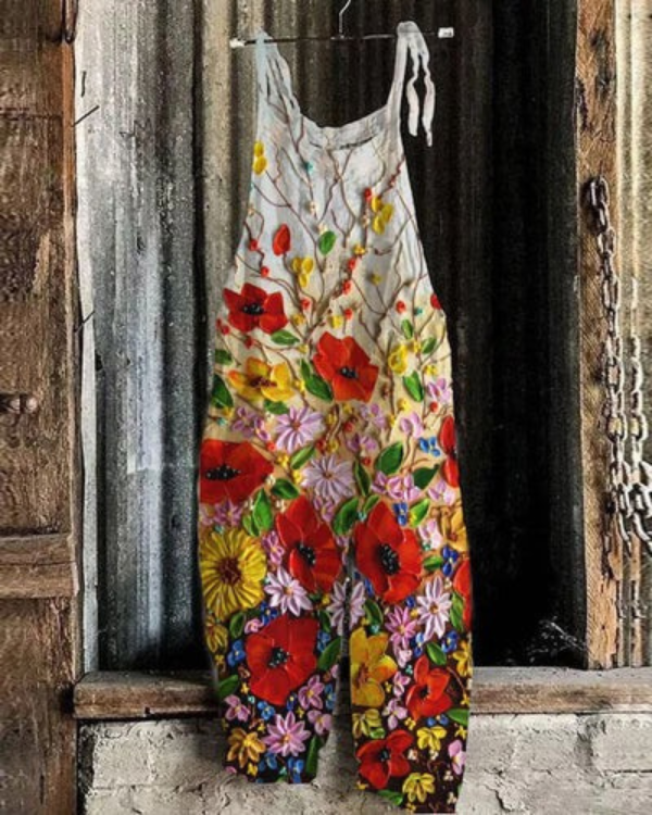Lyca | Lightweight Artisanal Floral Jumpsuit
