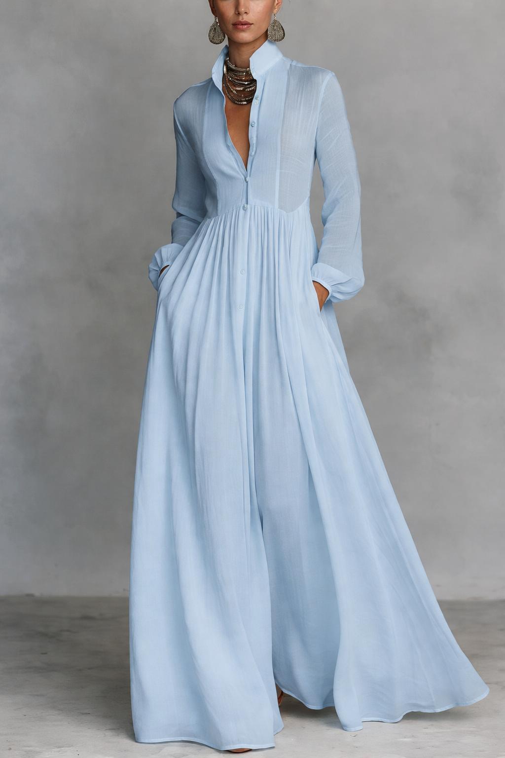 Serena | Flowing Button-Front Dress