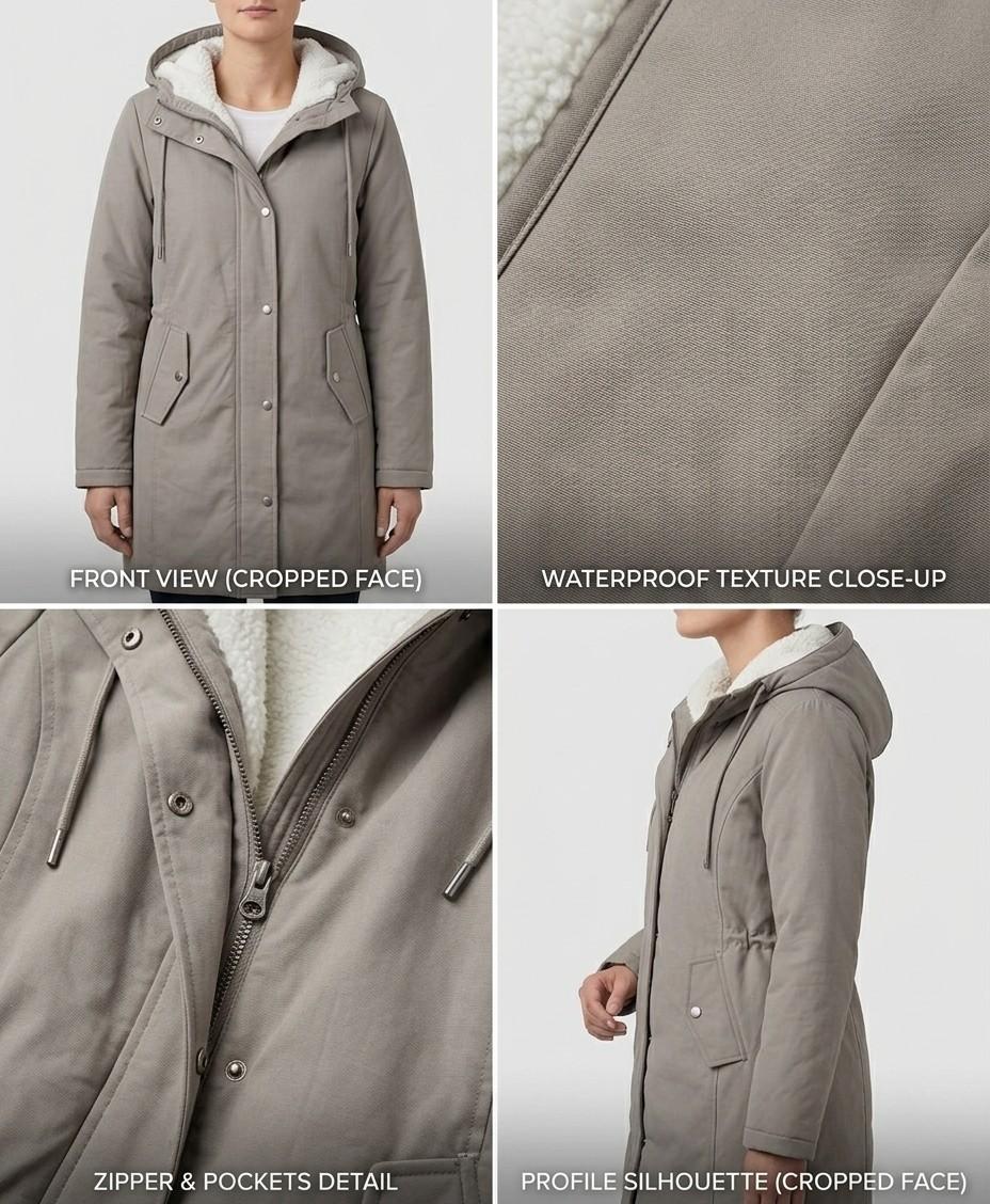 Marjorie | Cozy Hooded Weatherproof Longline Coat