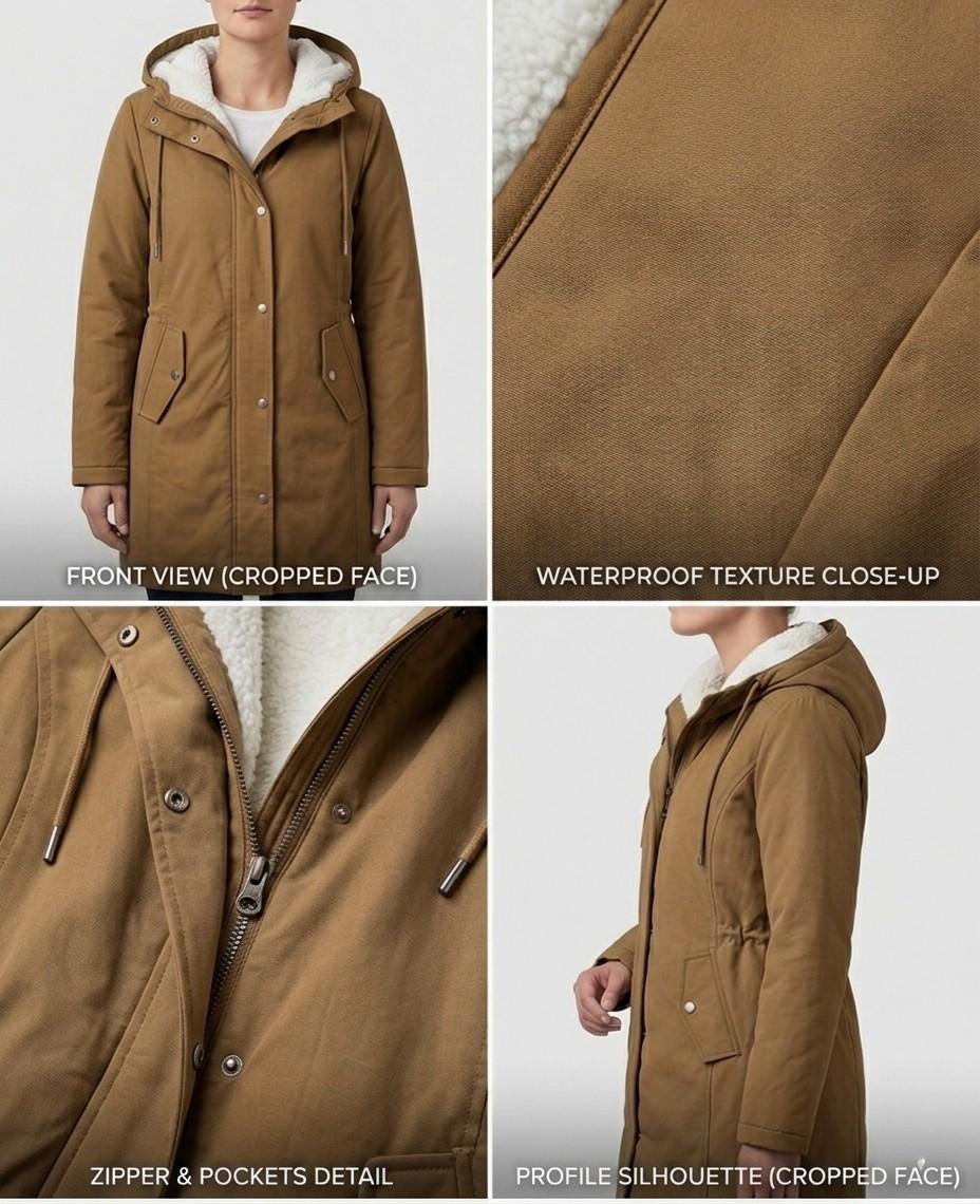 Marjorie | Cozy Hooded Weatherproof Longline Coat
