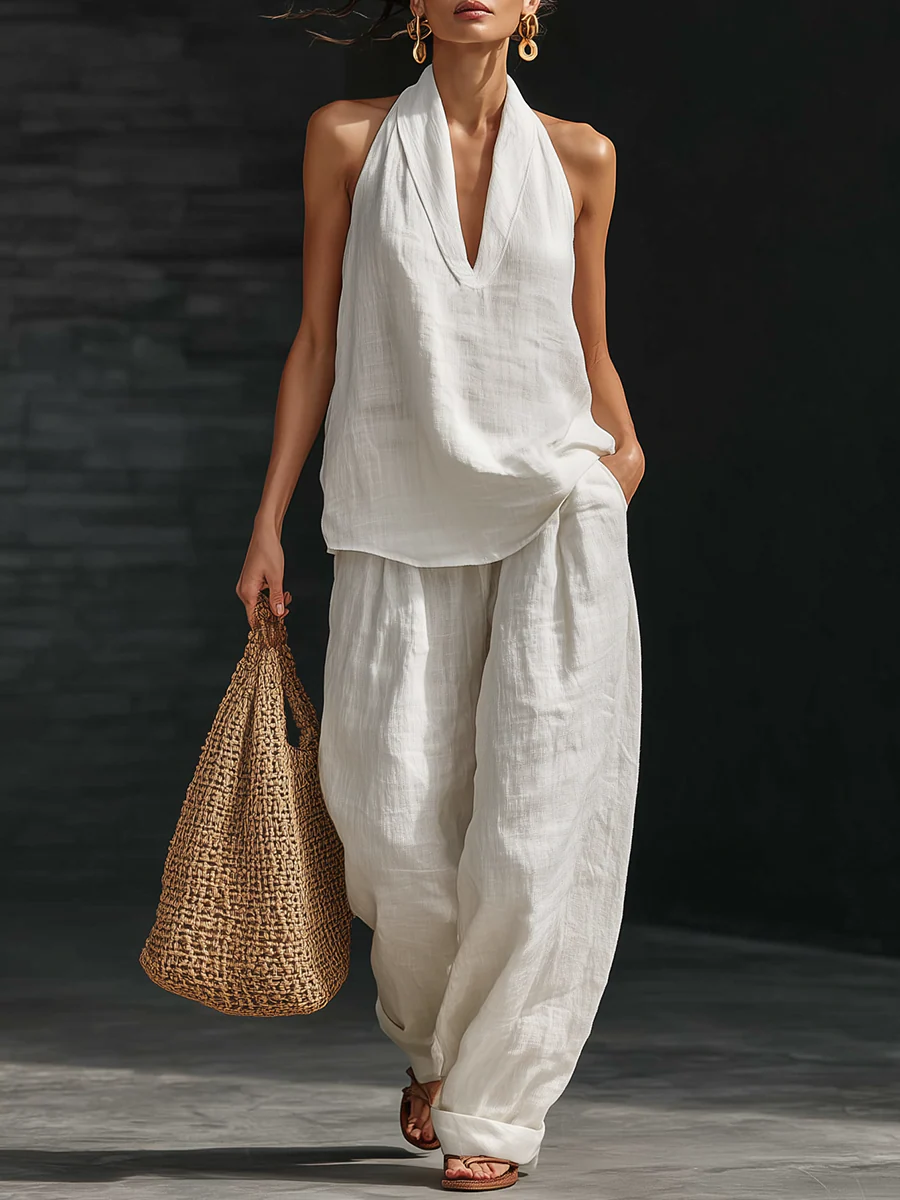 Carlotta | Sleeveless Wide-Leg Set