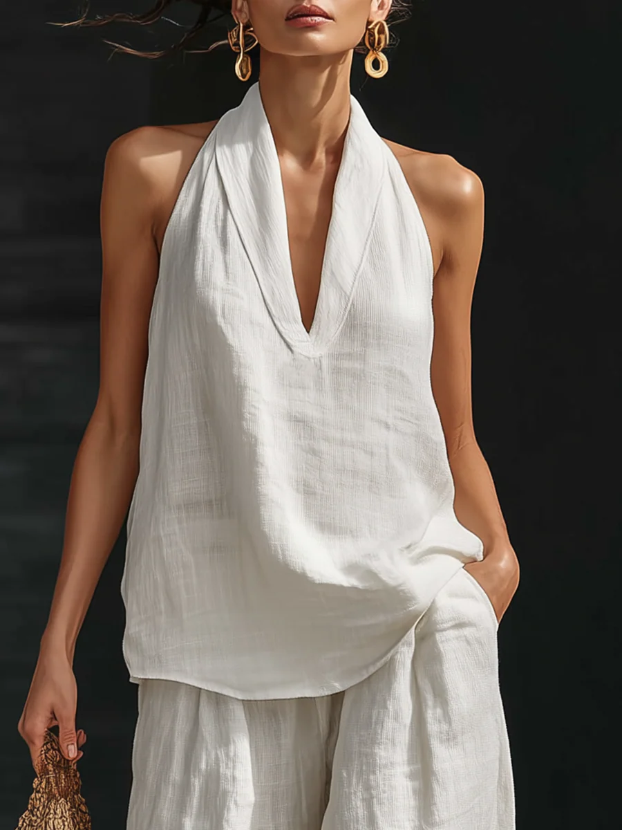Zoé | Sleeveless Wide-Leg Set