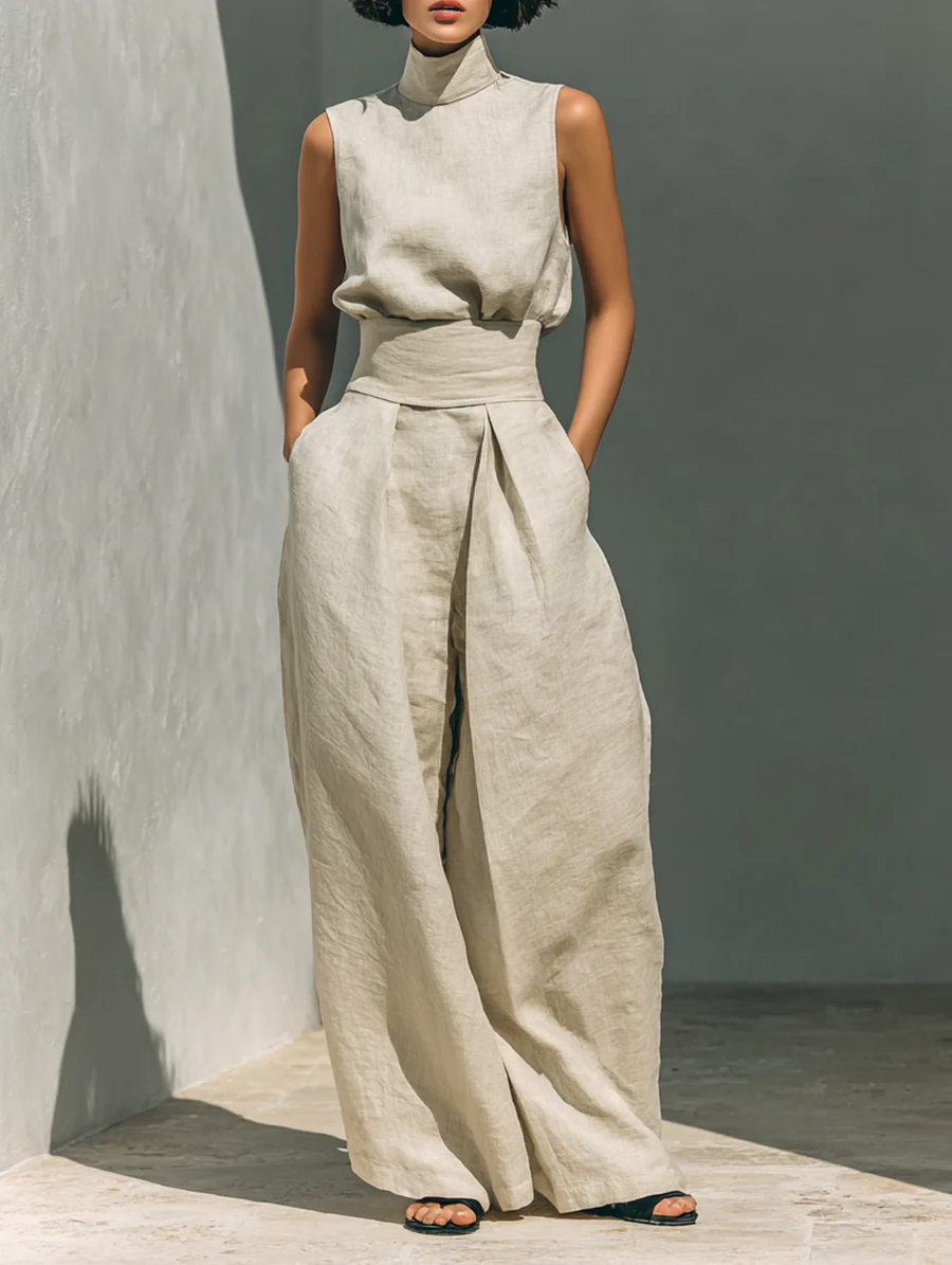 Aurora | Sleeveless Wide-Leg Set