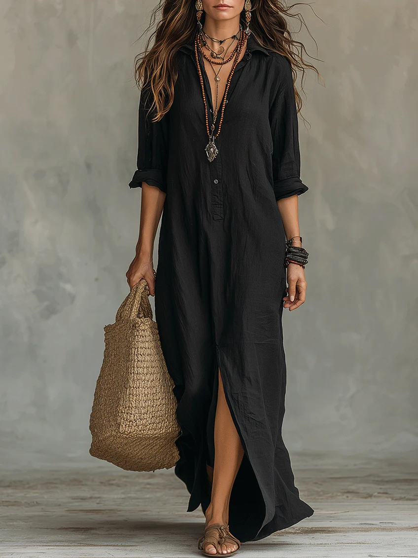 Sienna | Button-Up Maxi Dress