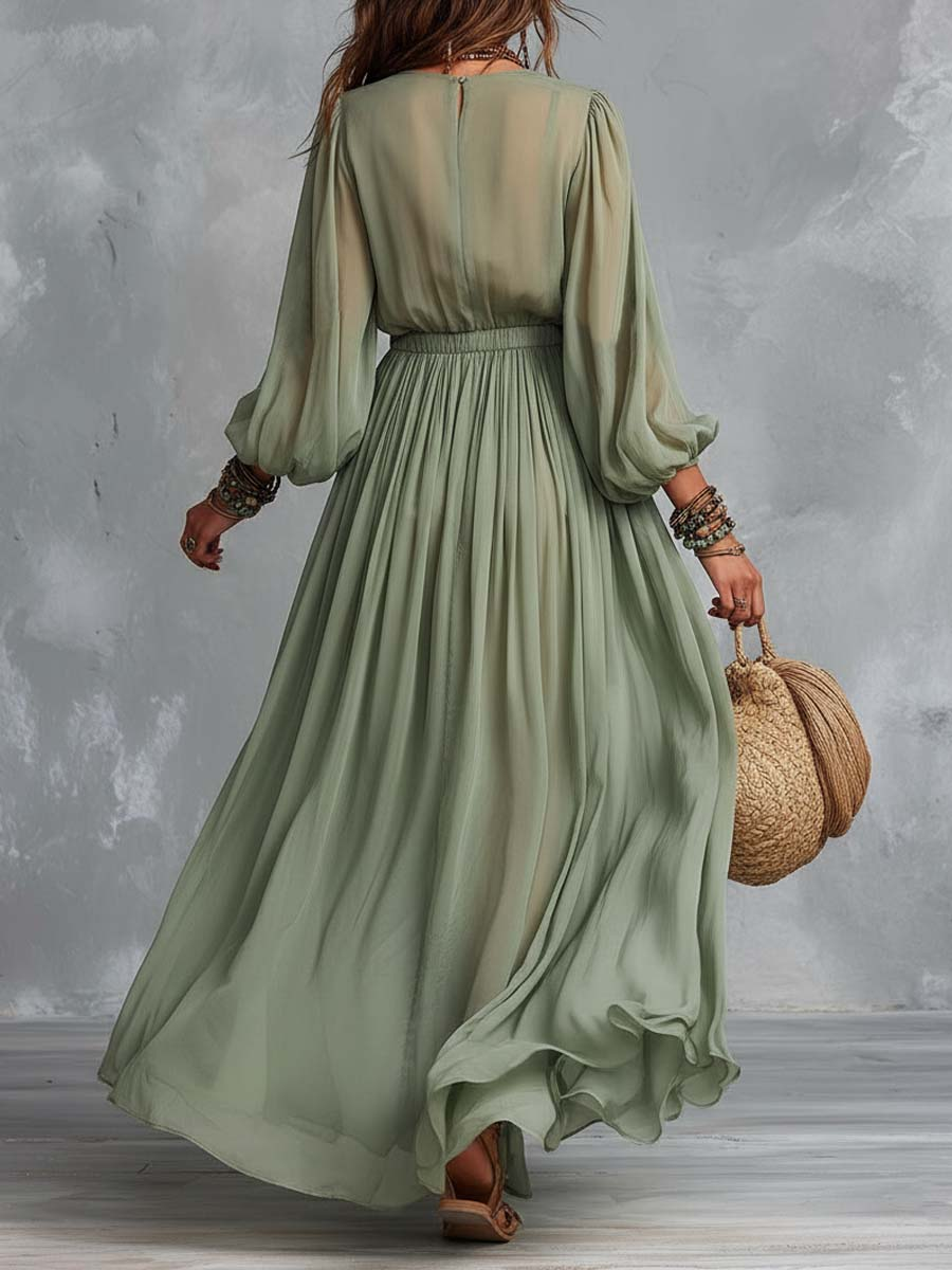 Élodine | Floral Bohemian Maxi Dress