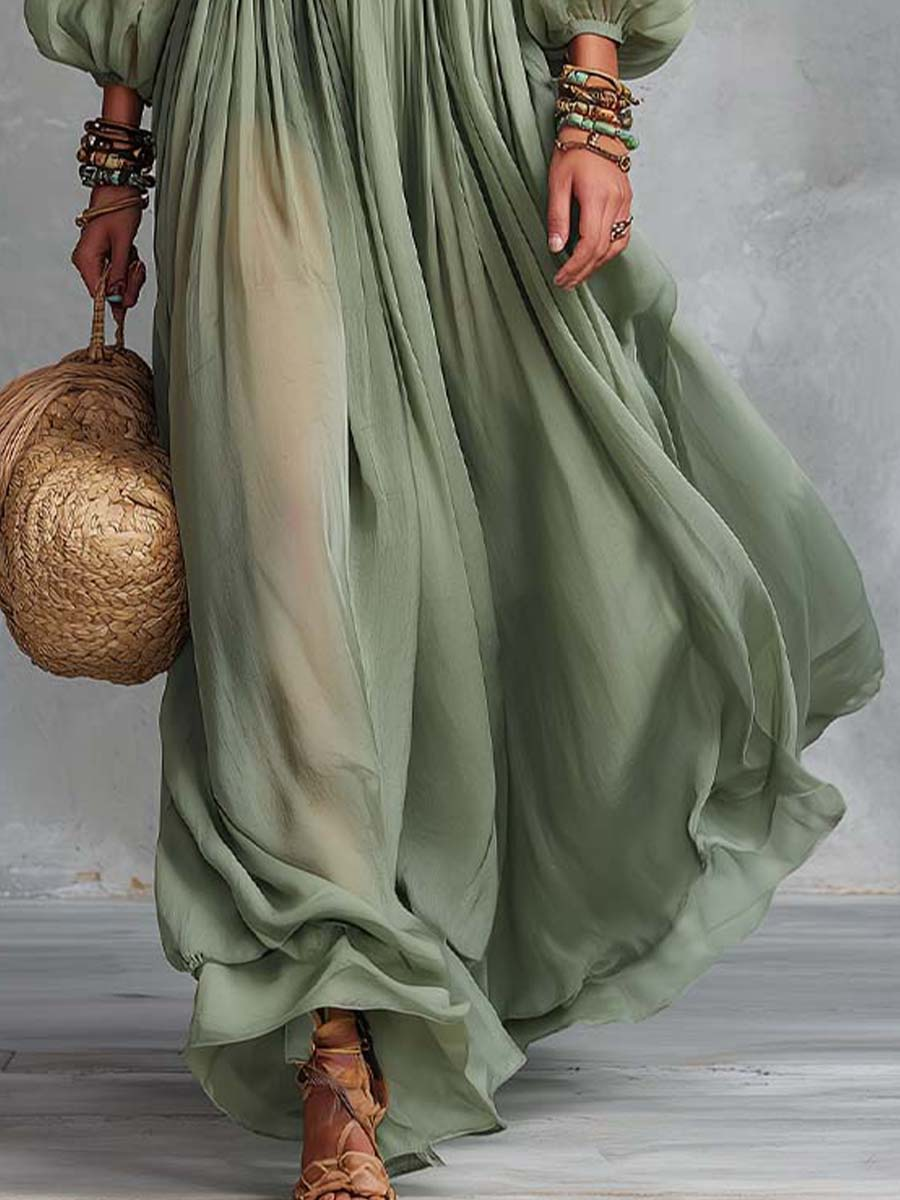 Élodine | Floral Bohemian Maxi Dress