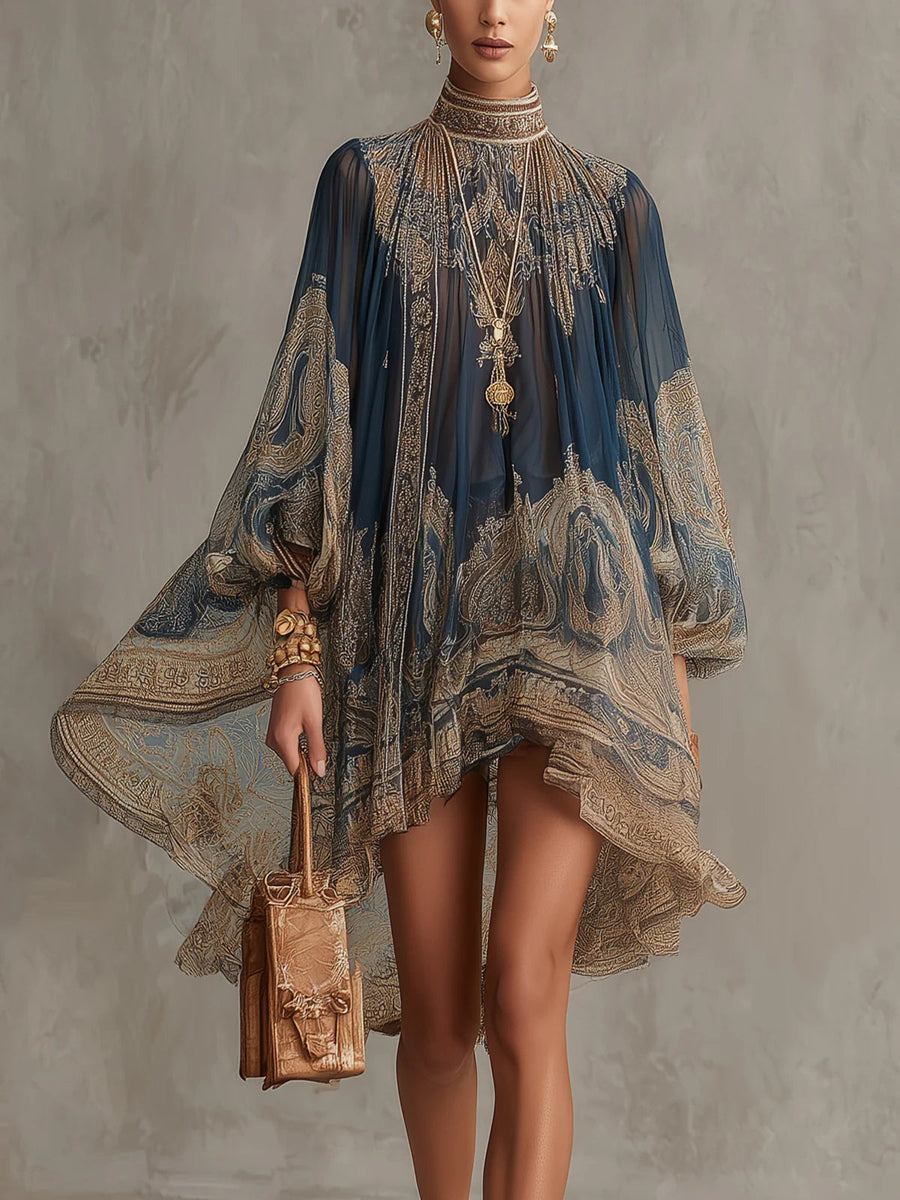Danica | Baroque Print Mini Dress