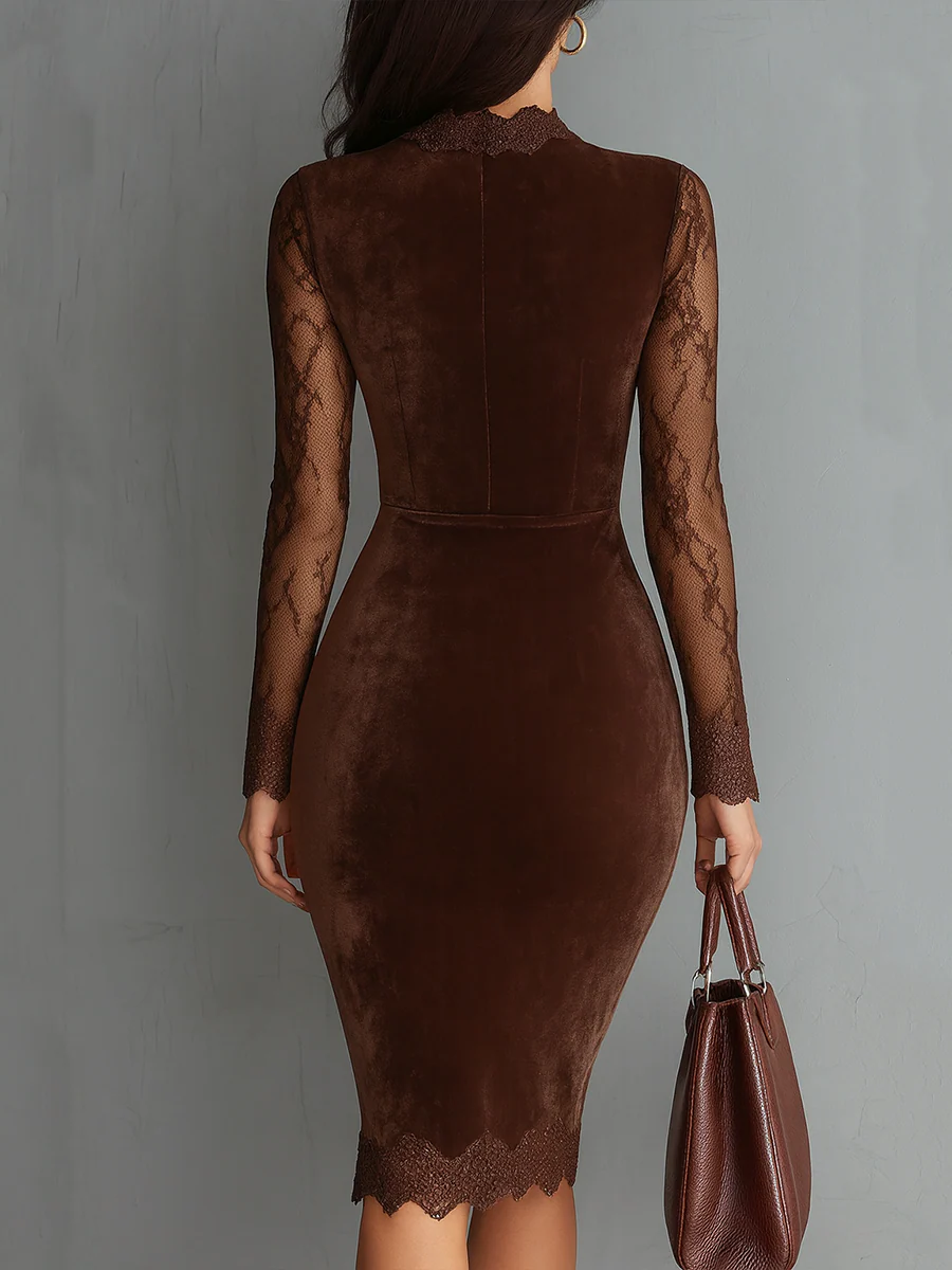 Aurélia | Lace Sleeve Mini Dress