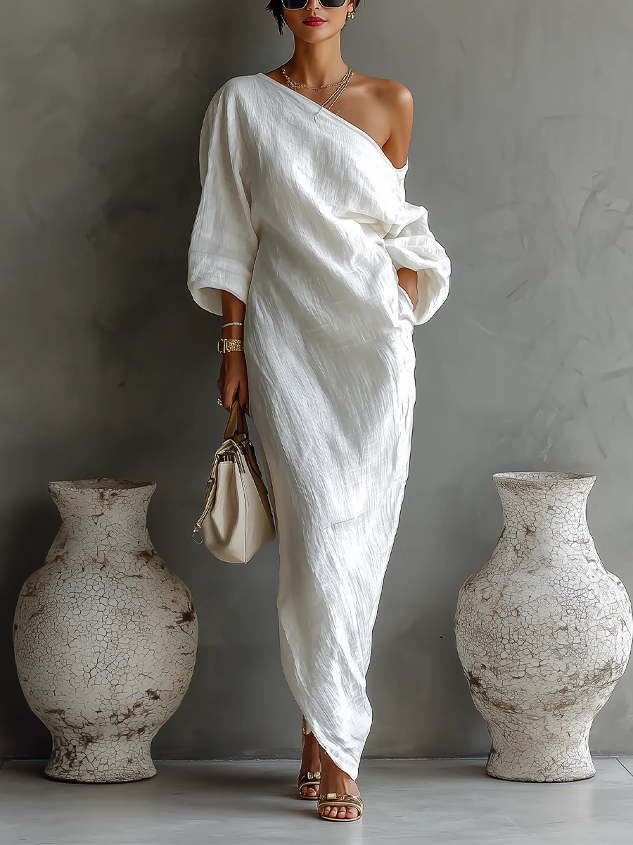 Elise | One-Shoulder Maxi Dress