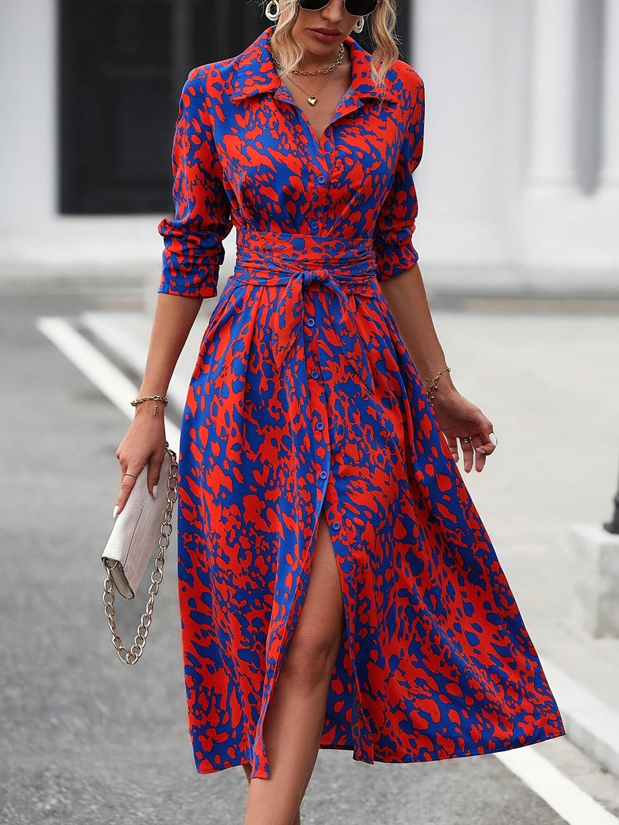 Zafira | Geometric Shirt Dress