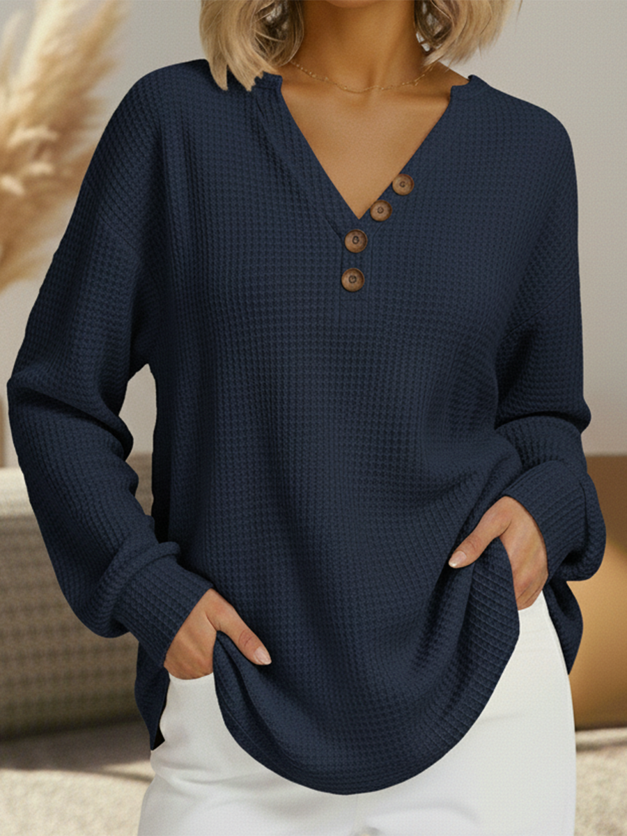 Zailynne | Soft Brushed Waffle-Knit Sweater