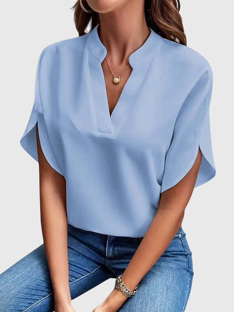 Beatrix™ | Soft and Elegant V-Neck Shirt