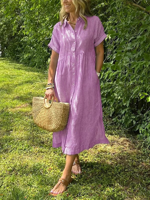 Ishka | Striped Shirt Dress