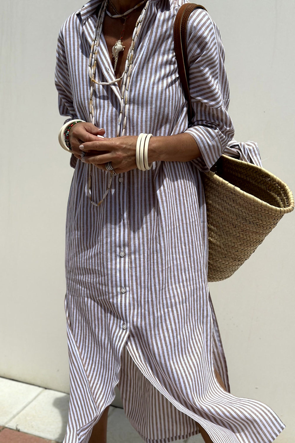 Sunna | Timeless Striped Shirt Dress