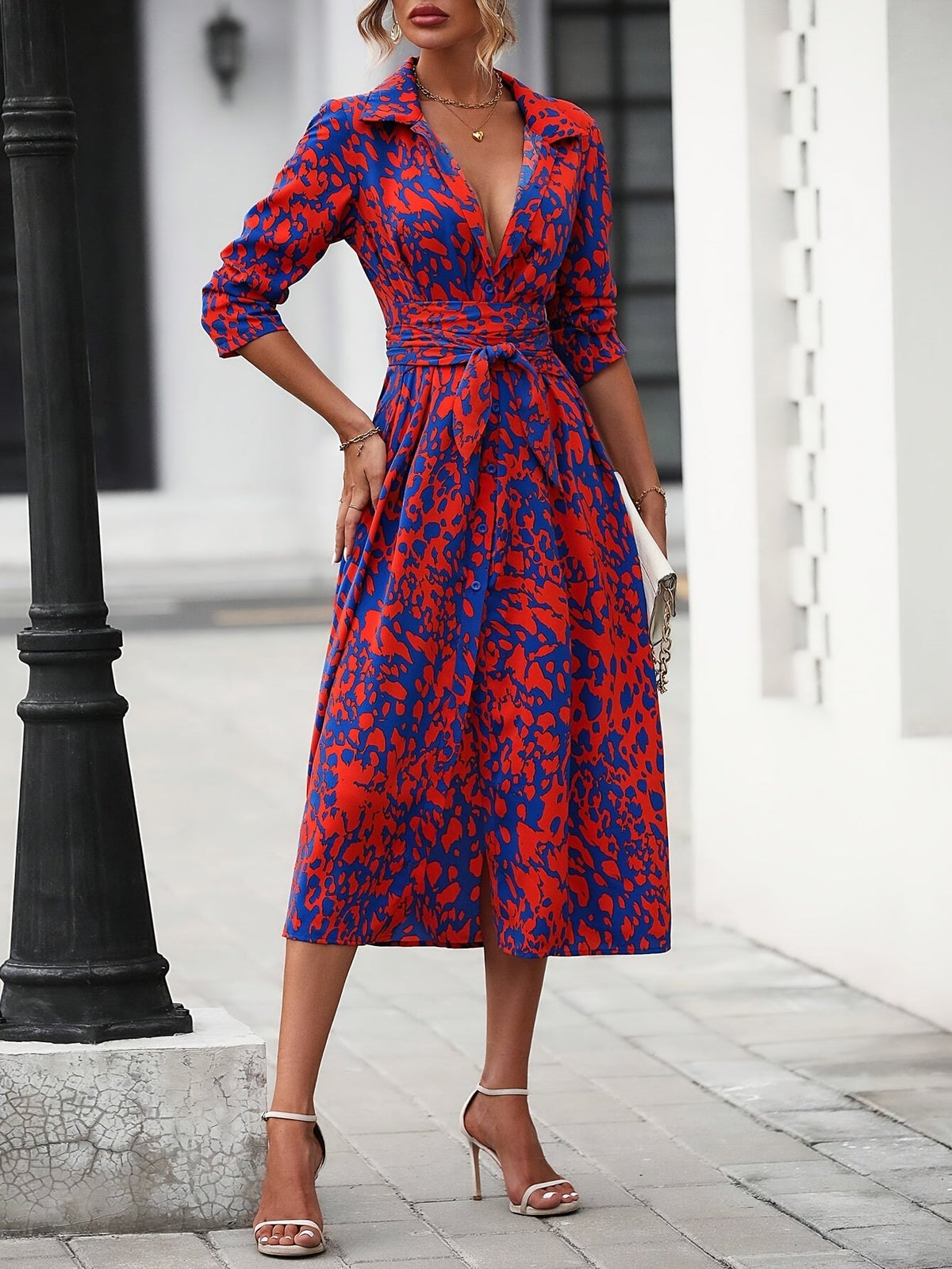 Zafira | Geometric Shirt Dress