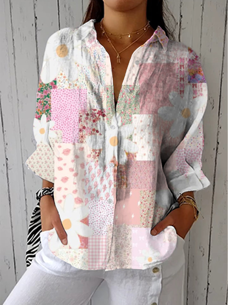 Judith | Pastel Patchwork Blouse