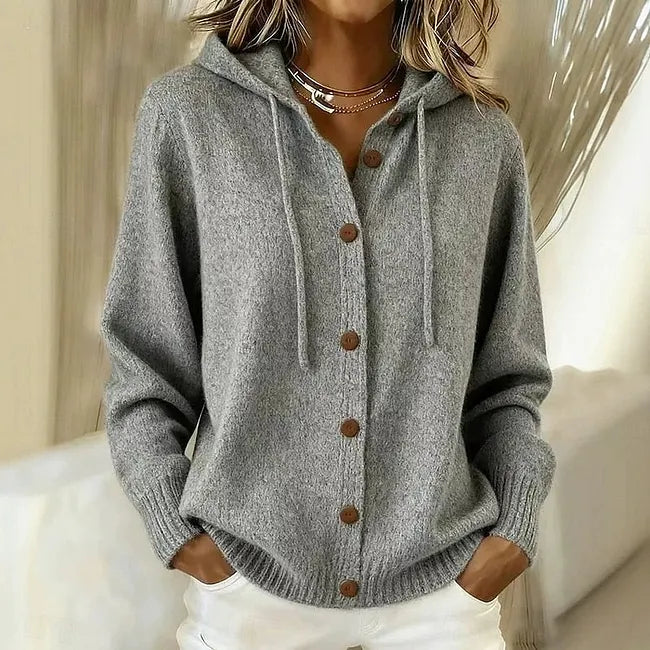 Goldie™ Hooded Button Cardigan
