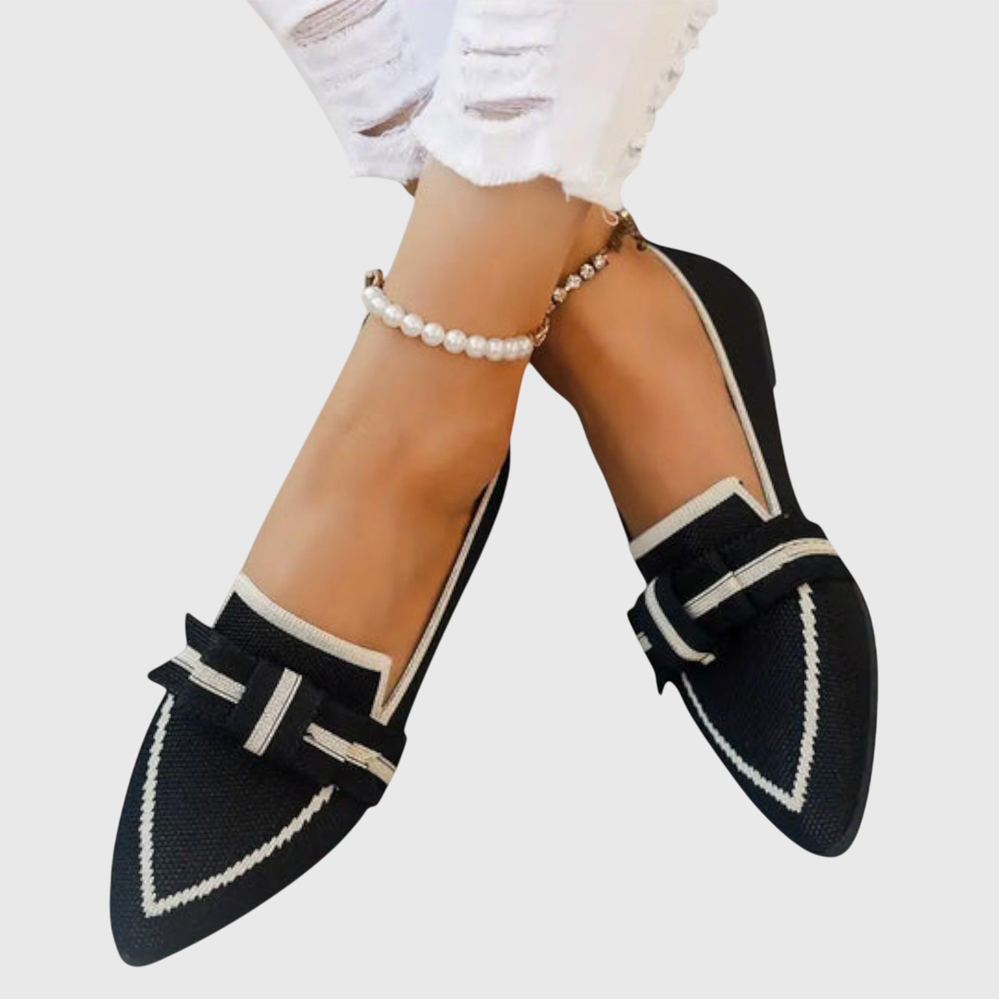 Blaire elegant comfort loafers shown in black, cobalt blue and white