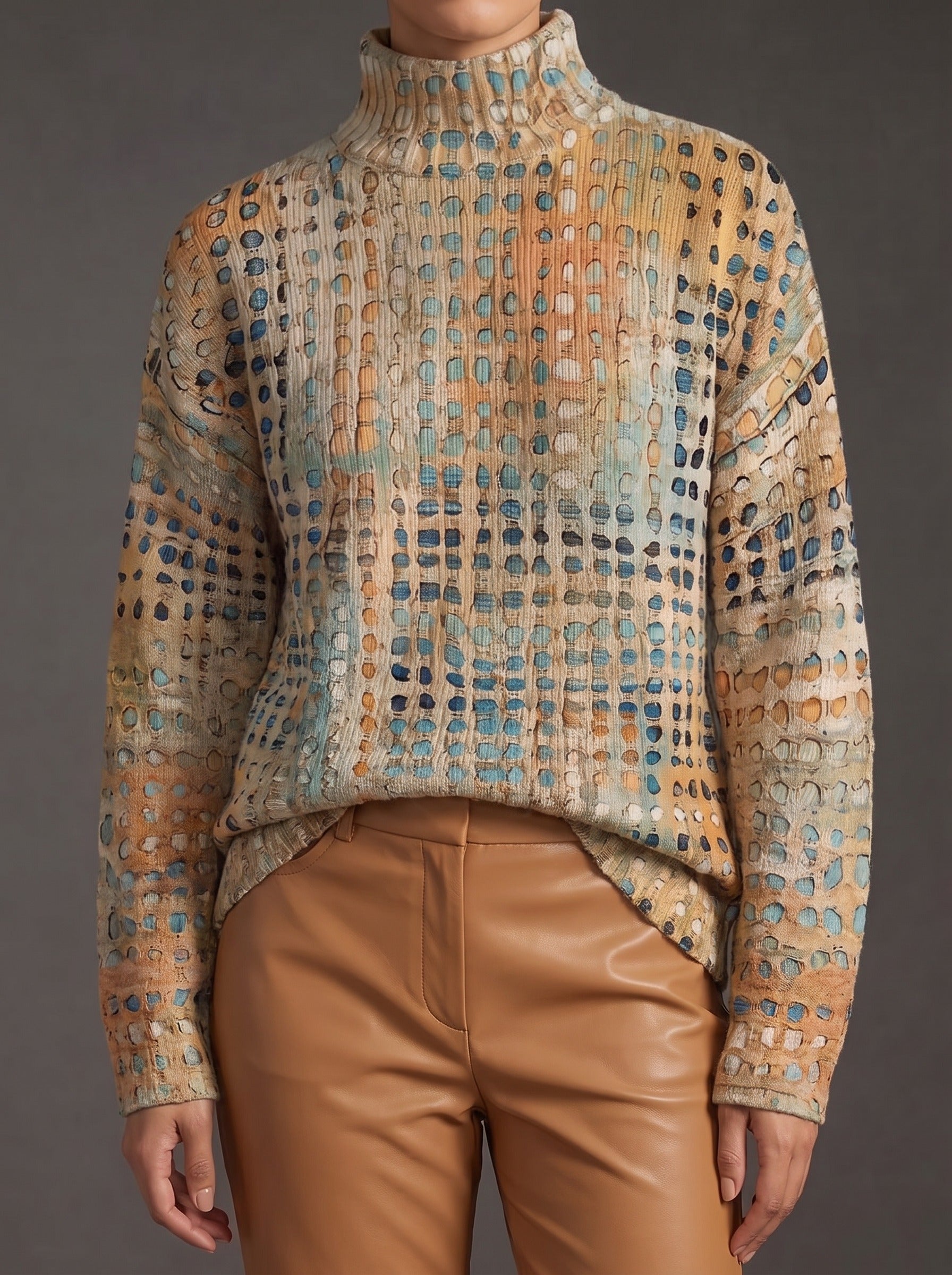 Bryndle™ | Autumn Grid Turtleneck