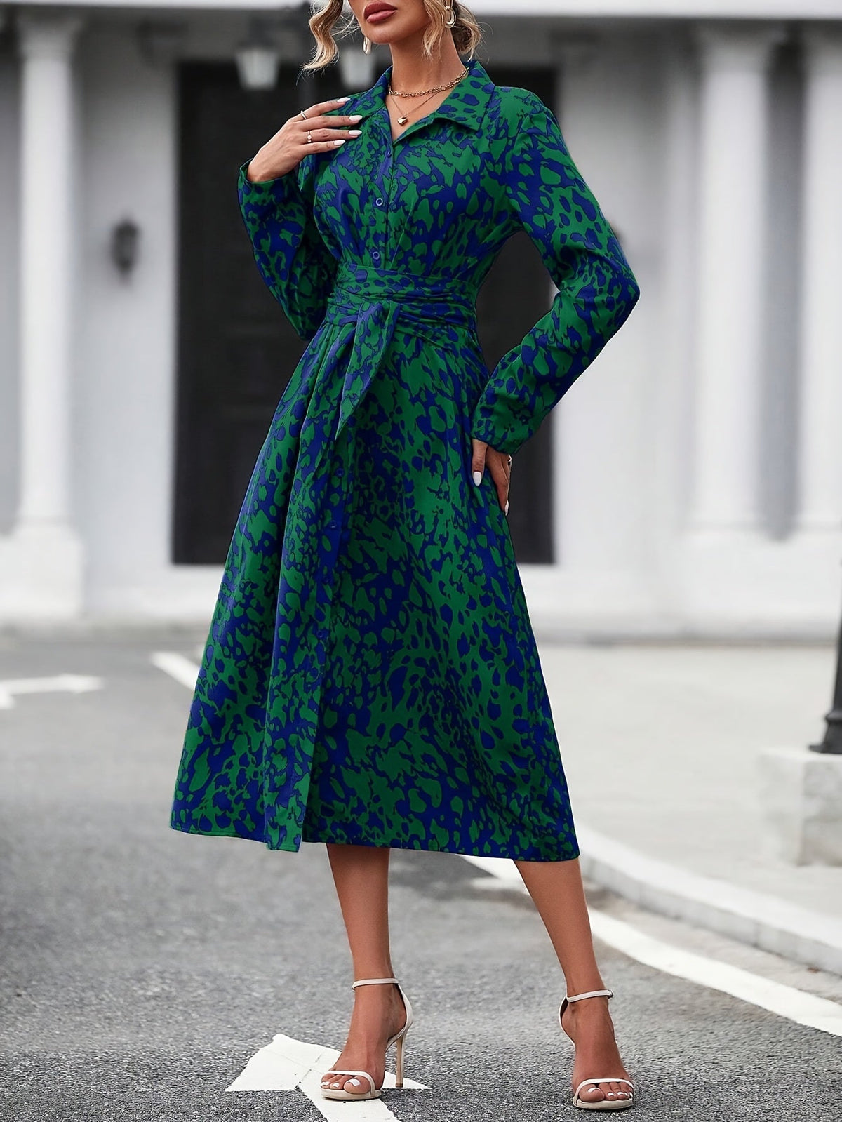 Zafira | Geometric Shirt Dress