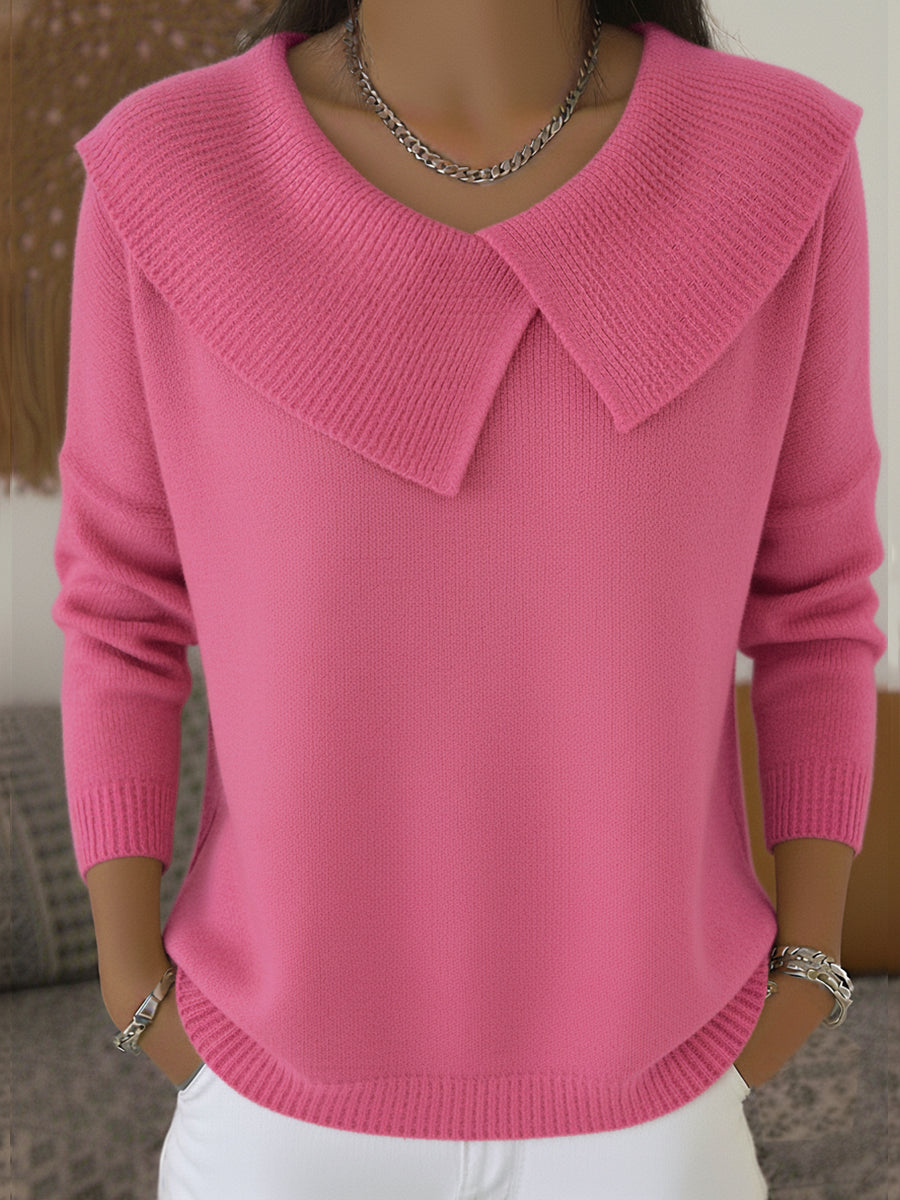 Yareli™ | Women's Oversized Collar Knit Jumper