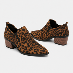Angélique animal print loafers for women in brown and khaki