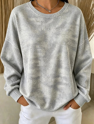 Casual crew neck ombre sweatshirt with a soft colour fade in a relaxed fit