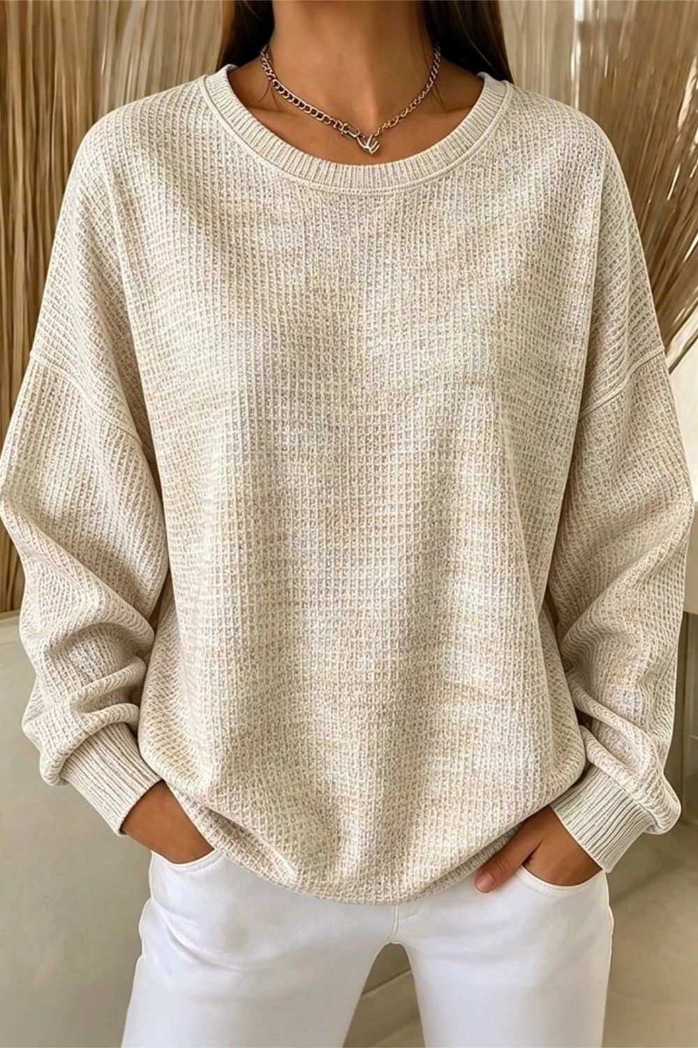 Casual crew neck ombre sweatshirt with a soft colour fade in a relaxed fit