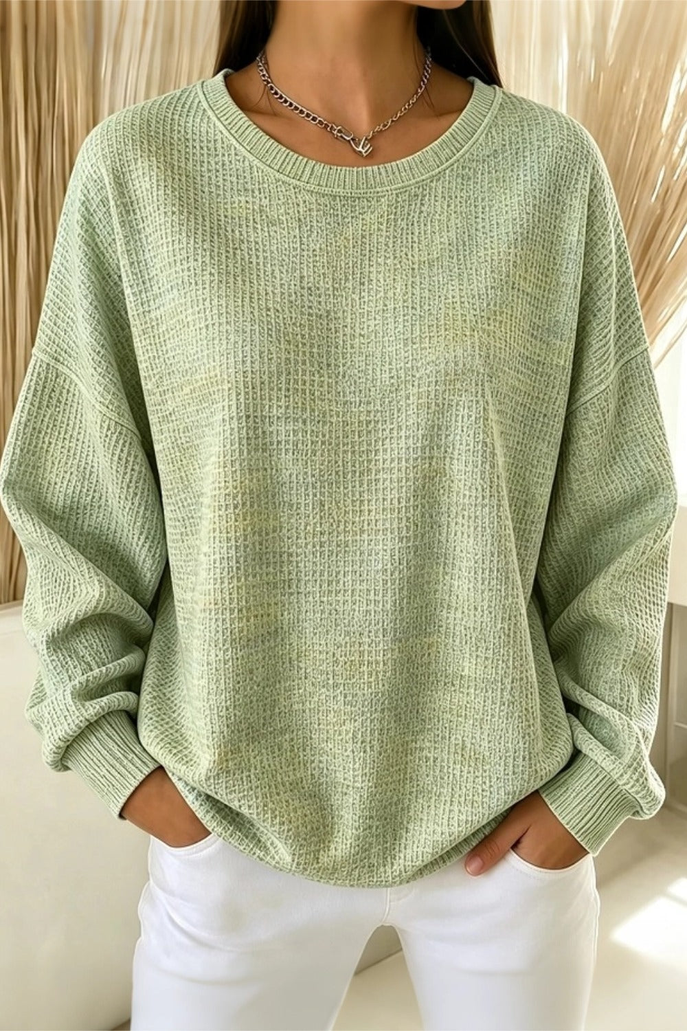 Casual crew neck ombre sweatshirt with a soft colour fade in a relaxed fit