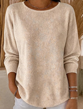 Women's ombre crew neck long sleeve sweatshirt in a relaxed fit