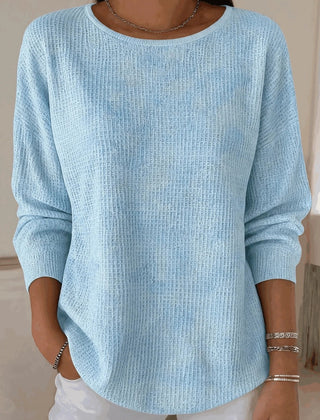 Women's ombre crew neck long sleeve sweatshirt in a relaxed regular fit