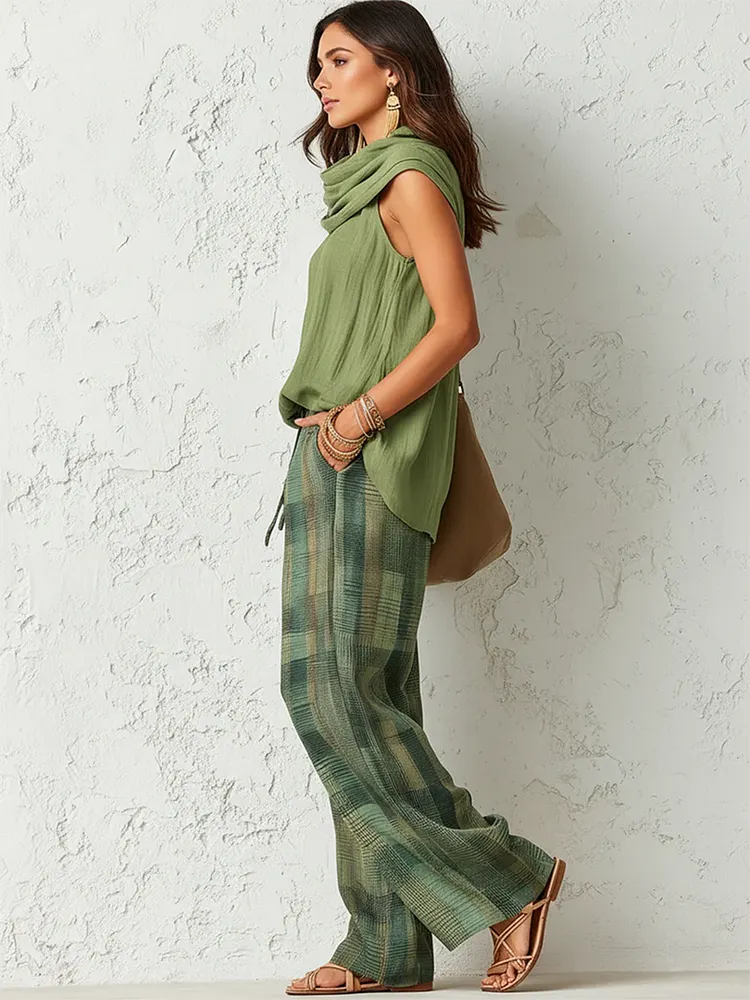 Hazel | Forest-Green Three-Piece Ensemble