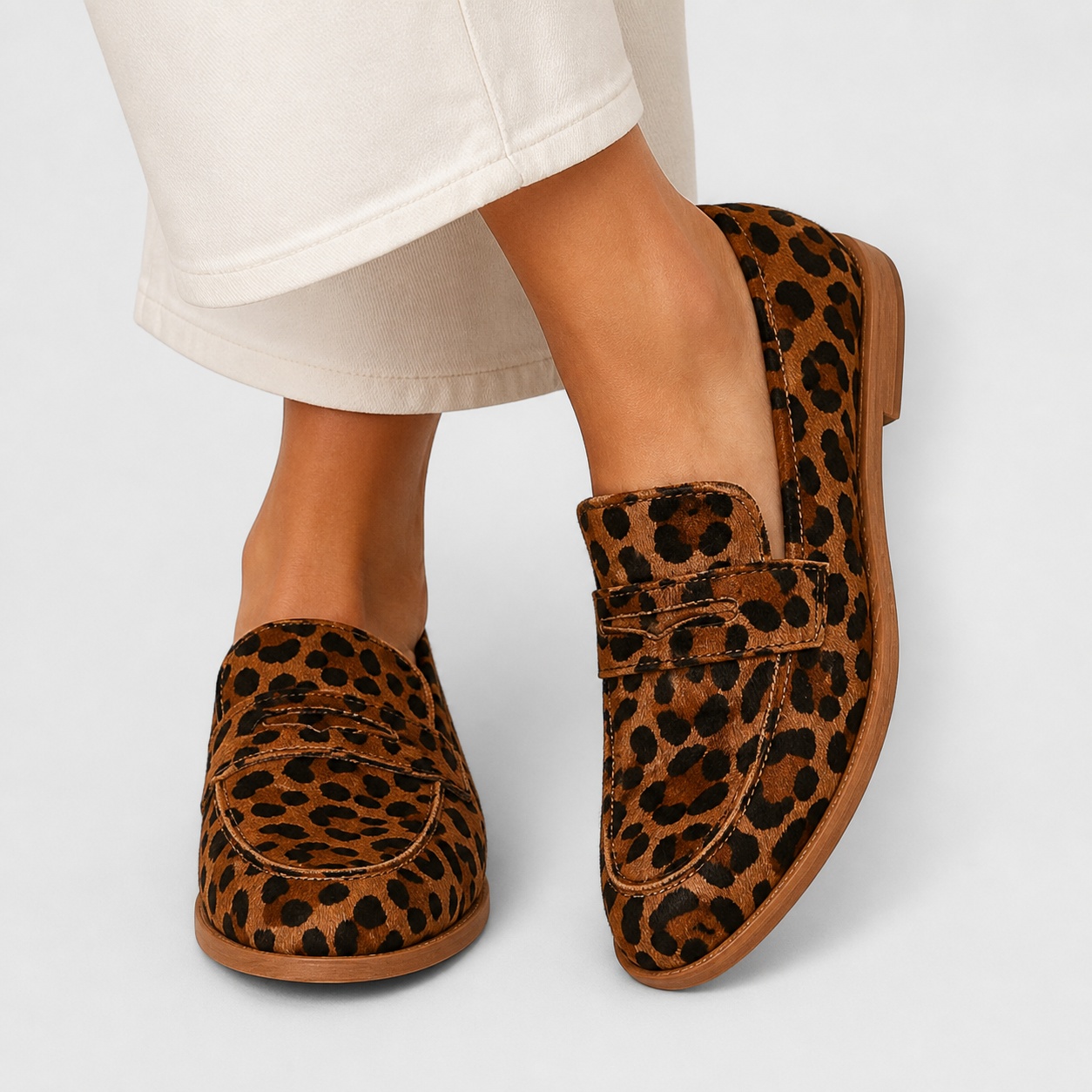 Elaine soft slip-on loafers for women with a refined, structured design