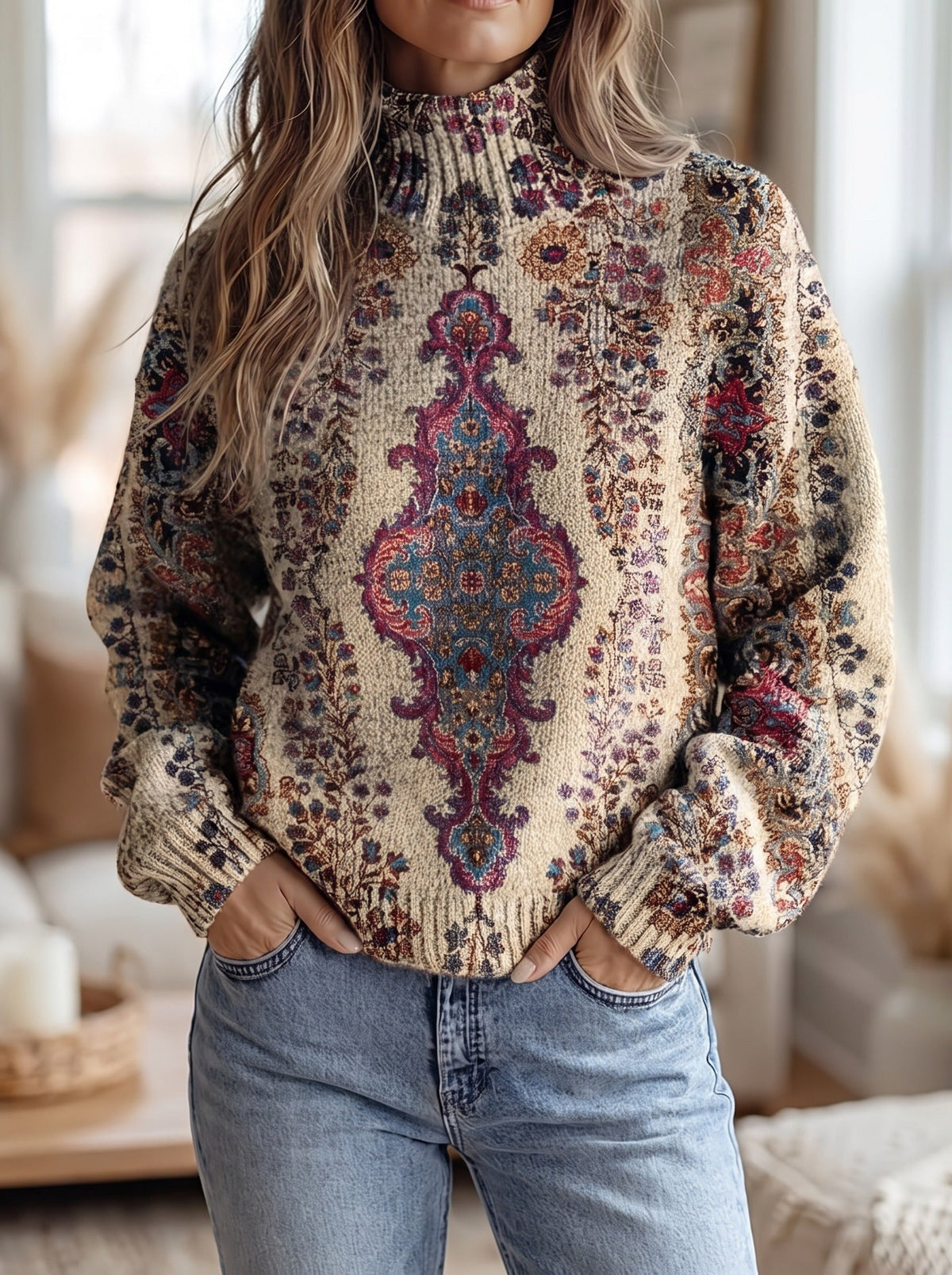 Esmée™ | Vintage Medallion Turtleneck