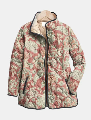 Naya vintage floral quilted jacket in multicolour with a relaxed, feminine fit