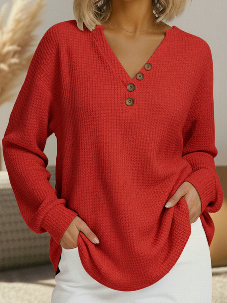 Zailynne | Soft Brushed Waffle-Knit Sweater